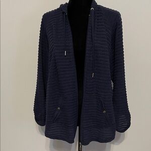Style & Co. Sport Navy Blue Women's Chenille Jacket